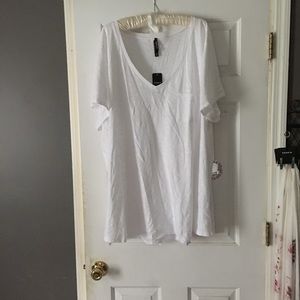 Torrid 5X White Slub knit Tee